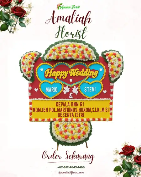 Papan Bunga Pernikahan Karang Sengon